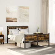 Giroletto senza Materasso-Struttura Letto in Metallo Rovere Fumo 120x190 cm 233607