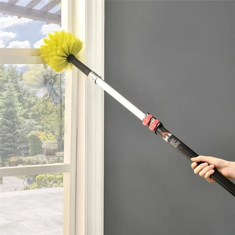 KIT DI PULIZIA PER CASA E UFFICIO CON ASTA, SPOLVERINO PER RAGNATELE IN MICROFIBRA E PER VENTILATORE 10X10X166 CM