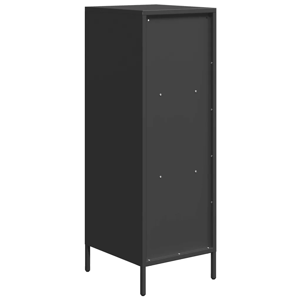 vidaXL Credenza Nera 35x39x103,5 cm in Acciaio