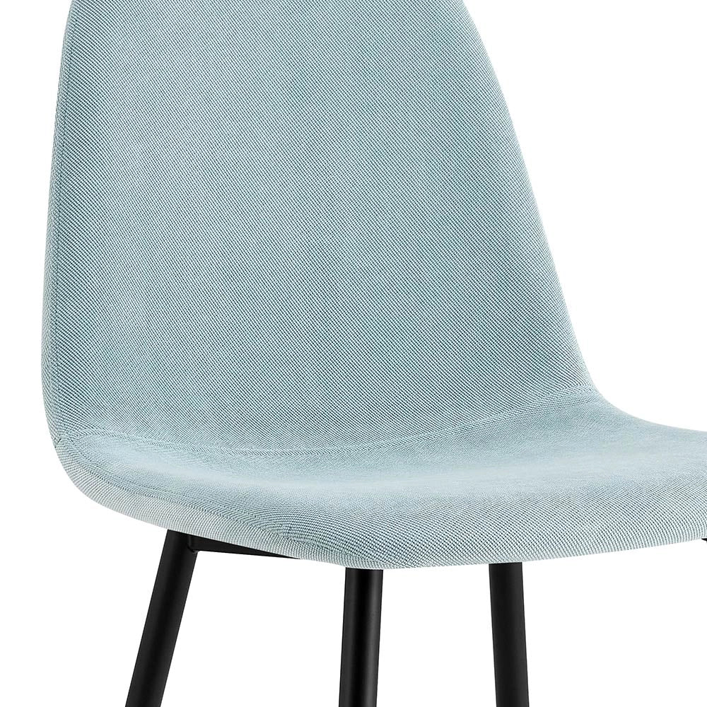 Set 4 Sedie 43x42x86 cm in Tessuto Bella Azzurro Pastello