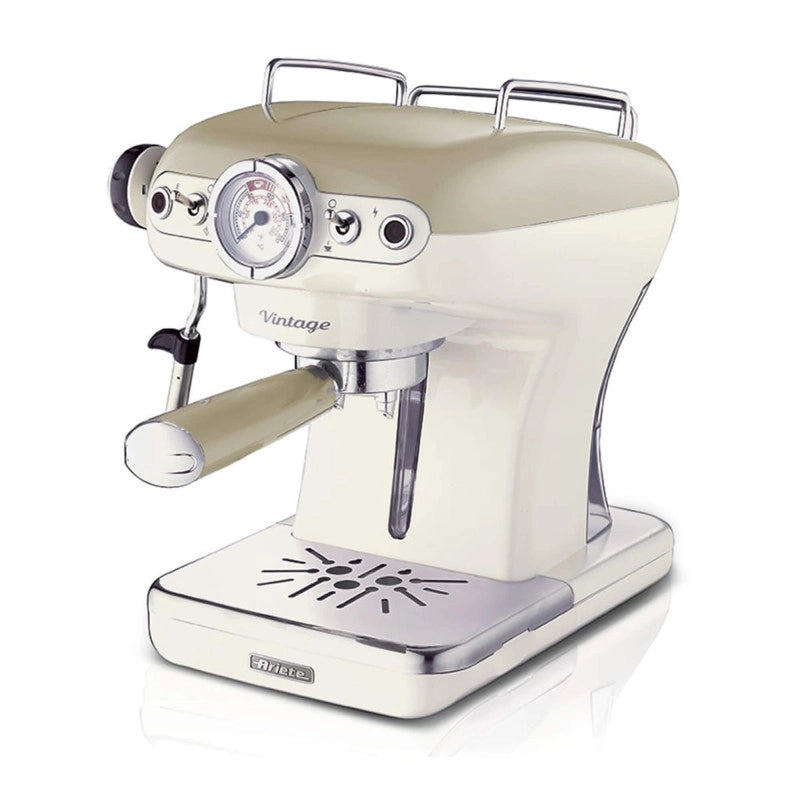 Macchina da caffè espresso - Per polvere e cialde ESE - Filtro 1 e 2 tazze - Montalatte - 850W - Beige