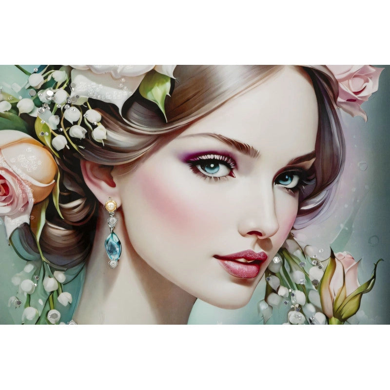 Dipinto Su Tela Laccato Fantasy Con Cornice -a- cm 72x4x102