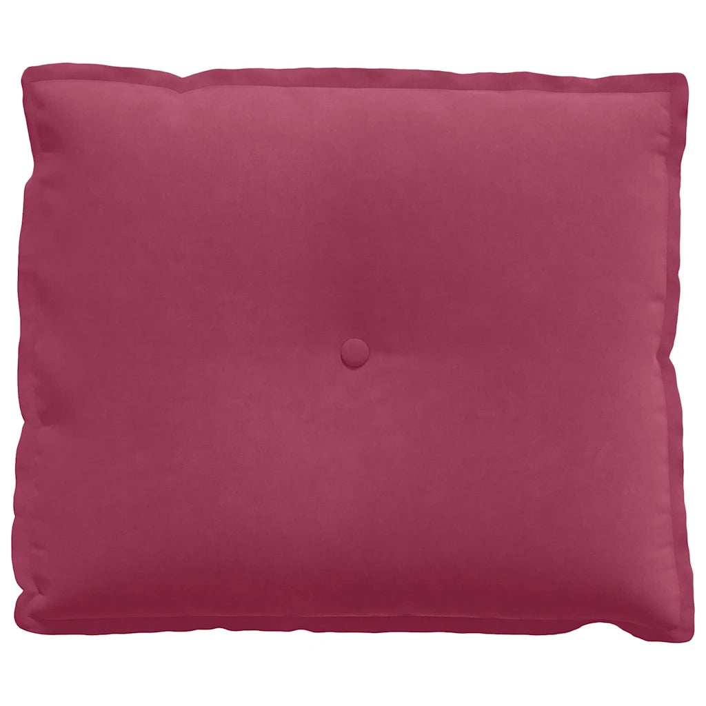 Cuscino per Schiena Rosso Vino 60 x 50 cm Tessuto in Cords 42014680
