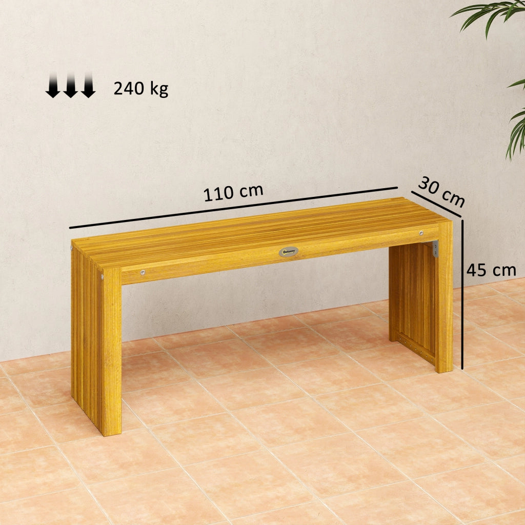 Panchina da Giardino in Legno 2 Posti ¨C Zephmum ¨C 110 cm Grigio