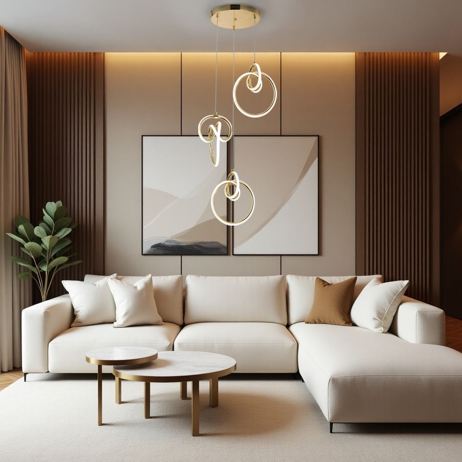 Lampada A Sospensione Led G072-3cpr Gold