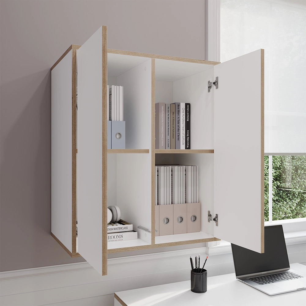 Vicco Libreria da parete Bianco 63 x 75 cm con 2 porte