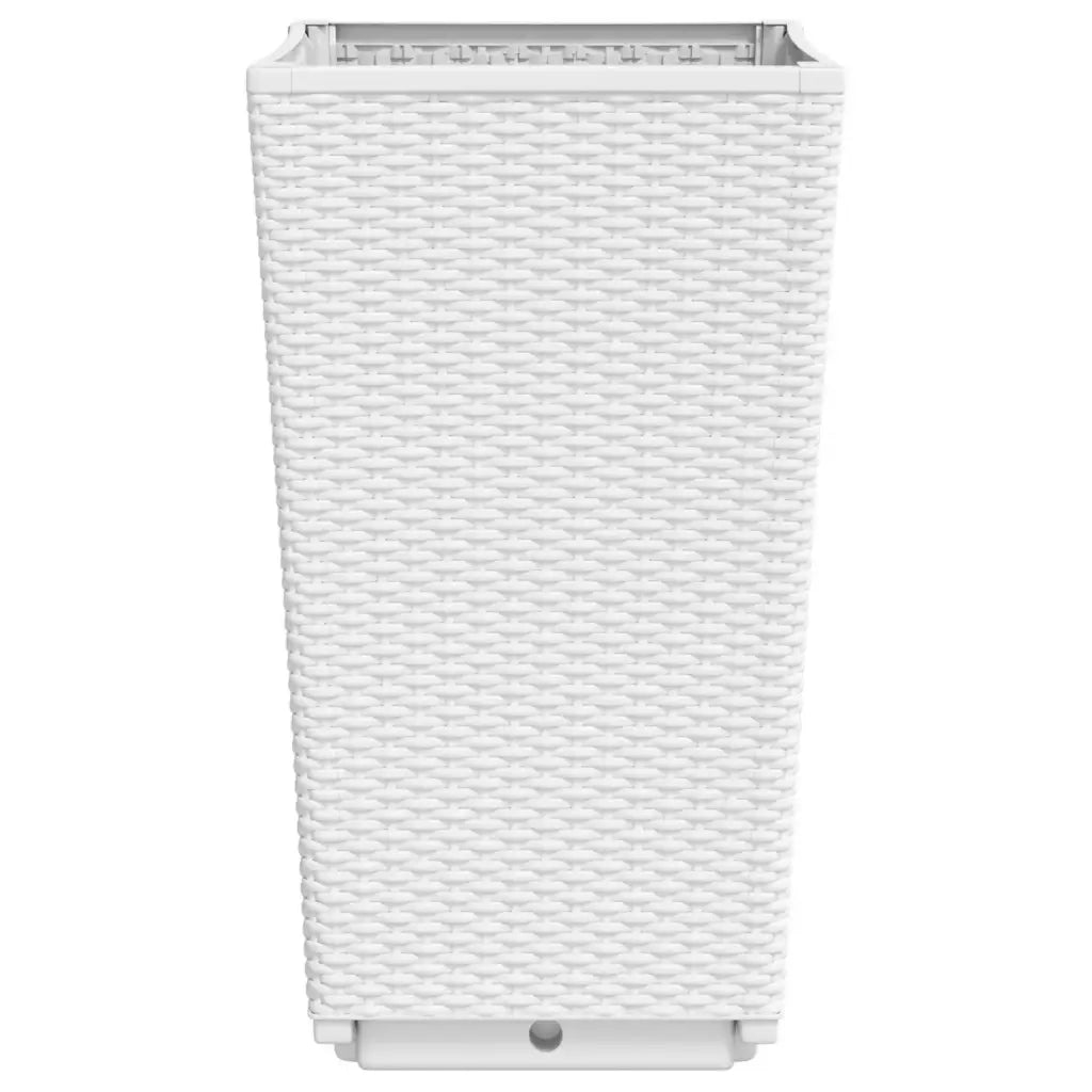 Fioriere da Giardino 2 pz Bianche 32,5x32,5x57 cm in PP