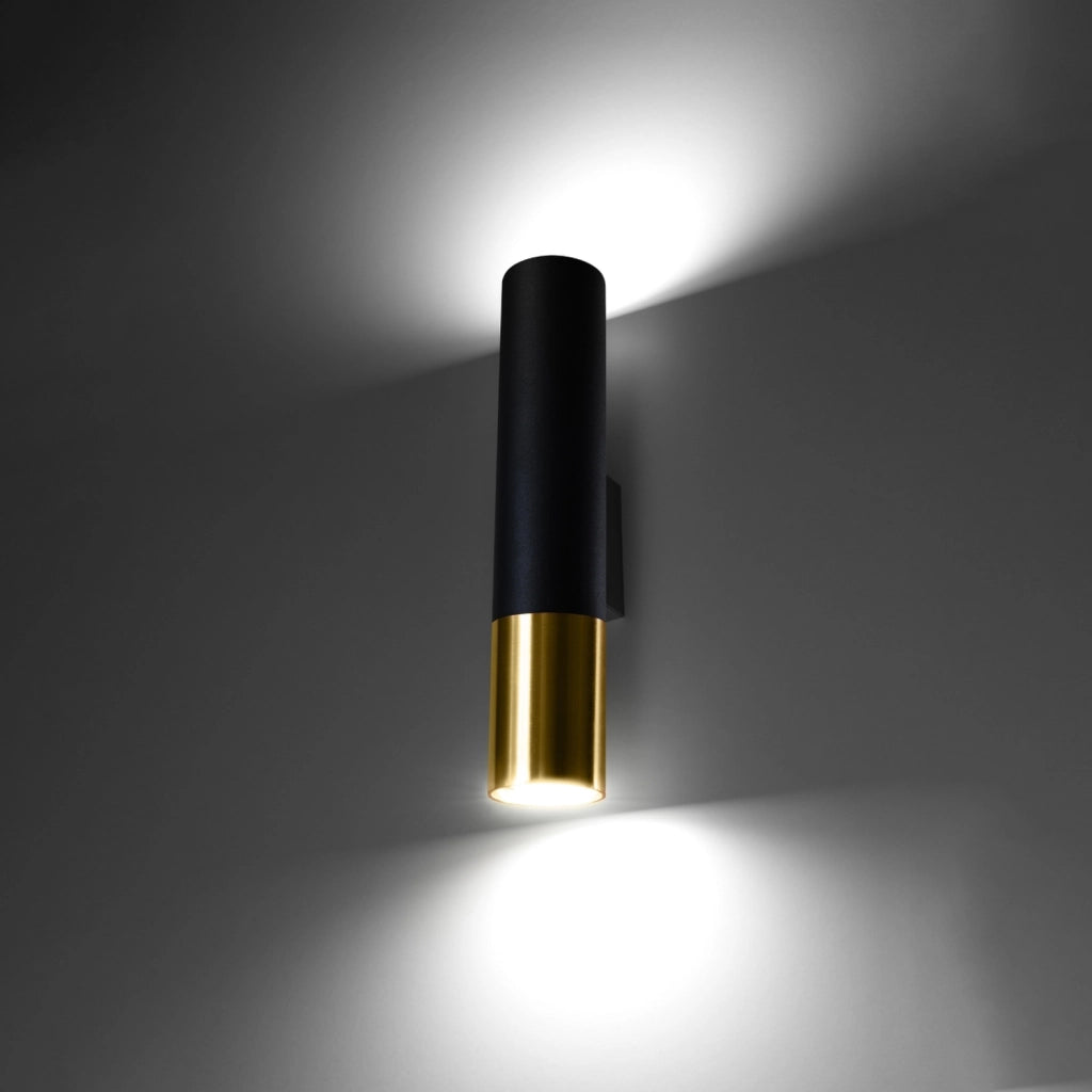 Applique Pure Lume Spirexez PU.0950 nero oro 2xGU10