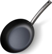 Piatto per biscotti - antiaderente - adatto a tutti i fornelli - 1 pezzo - nero - acciaio di carbonio - 28 cm