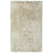 Tappeto Shaggy Tappeto a pelo lungo Solid Beige Poliestere Rettangolare 160 x 230 cm