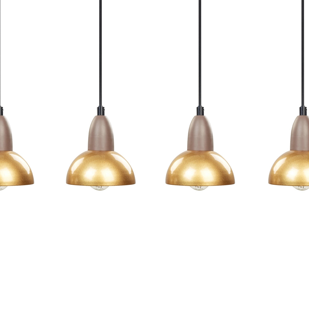 Lampada a sospensione Ottone Metallo Ferro Base Paralumi 4 Luce Punto Casa Accessori Illuminazione Soggiorno Sala da Pranzo