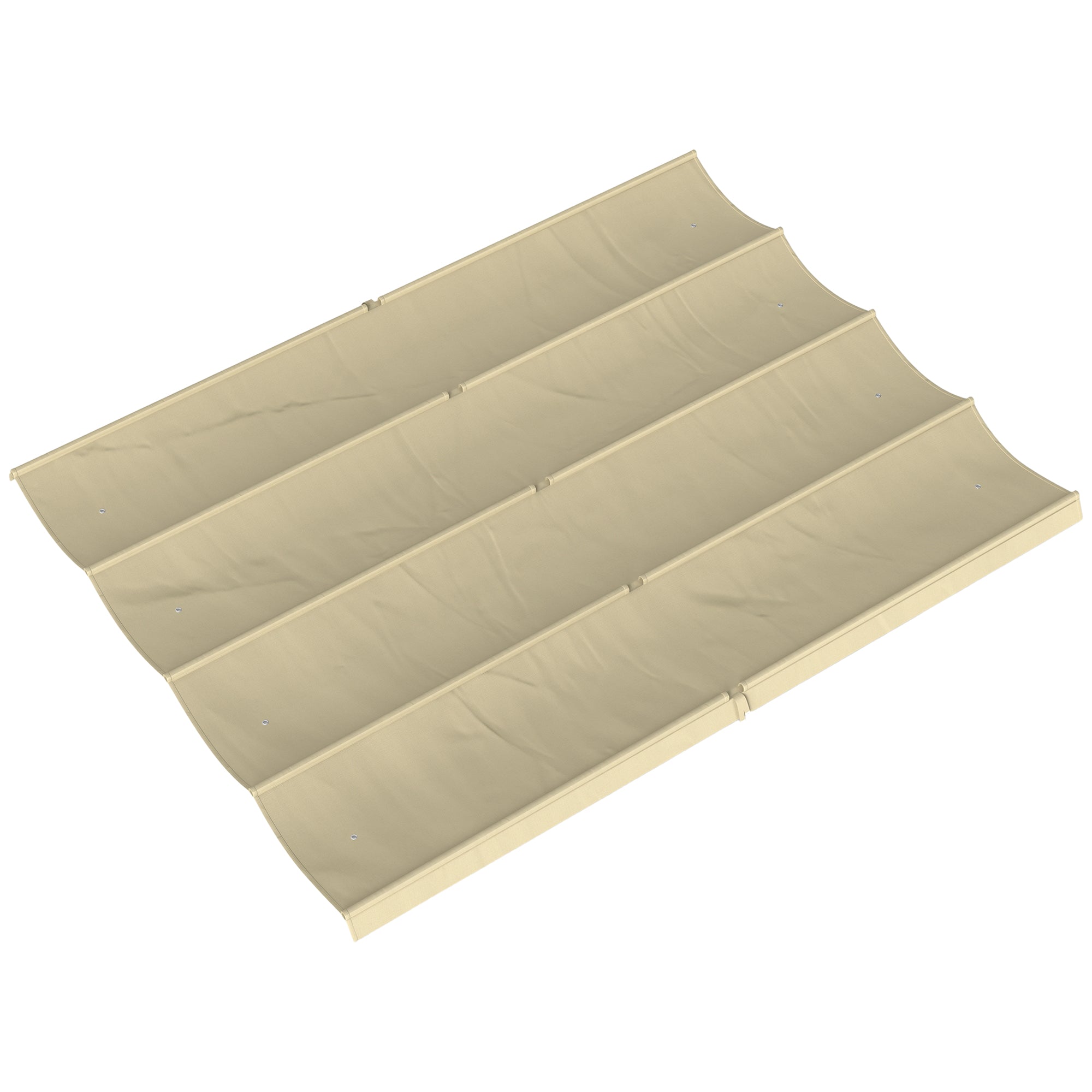 Telo Pergola per Esterni 392x350 cm Anti UV con 8 Fori di Drenaggio in Poliestere Beige