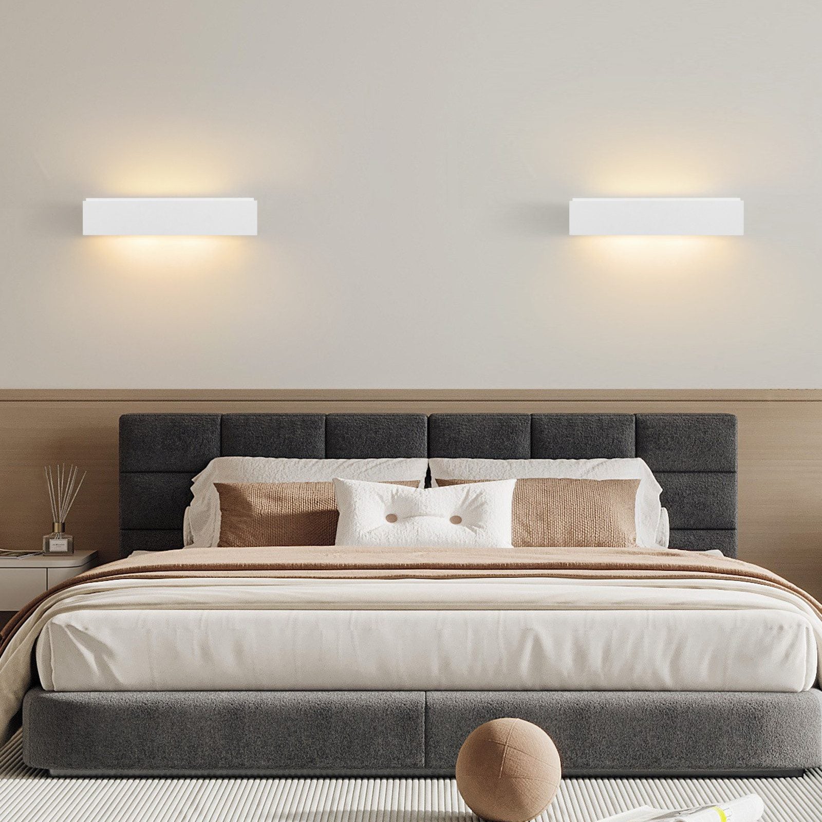 ZMH Applique G9 Lampada in gesso bianco per camera da letto corridoio scale