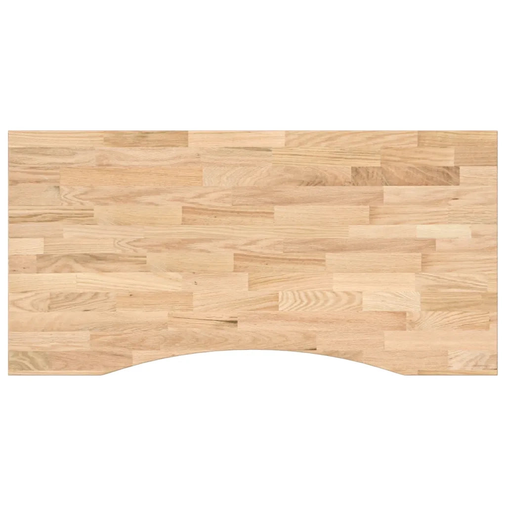 Piano Scrivania 100x50x2,5 cm Rovere Massello Non Trattato