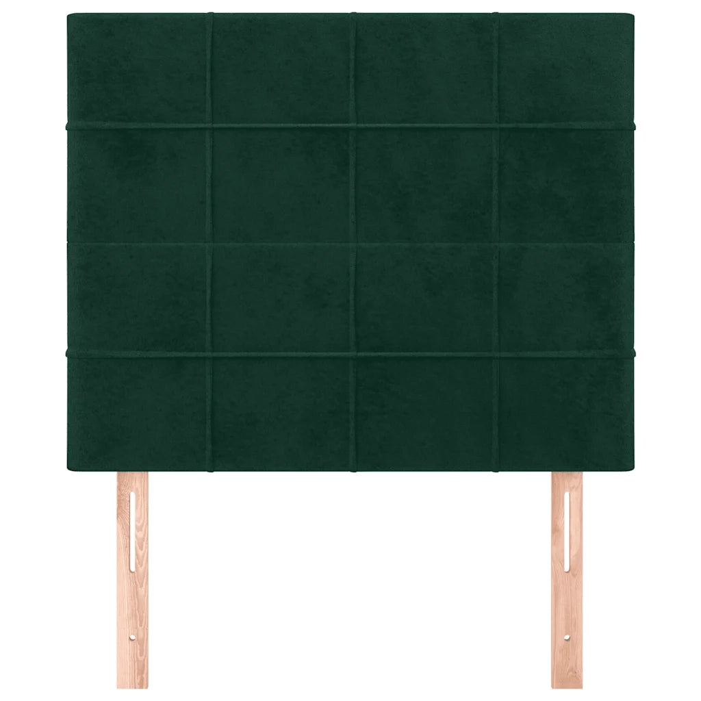 Testiera-Testata-Testiera Decorativa Verde Scuro 90x5x118/128 cm Velluto 962482
