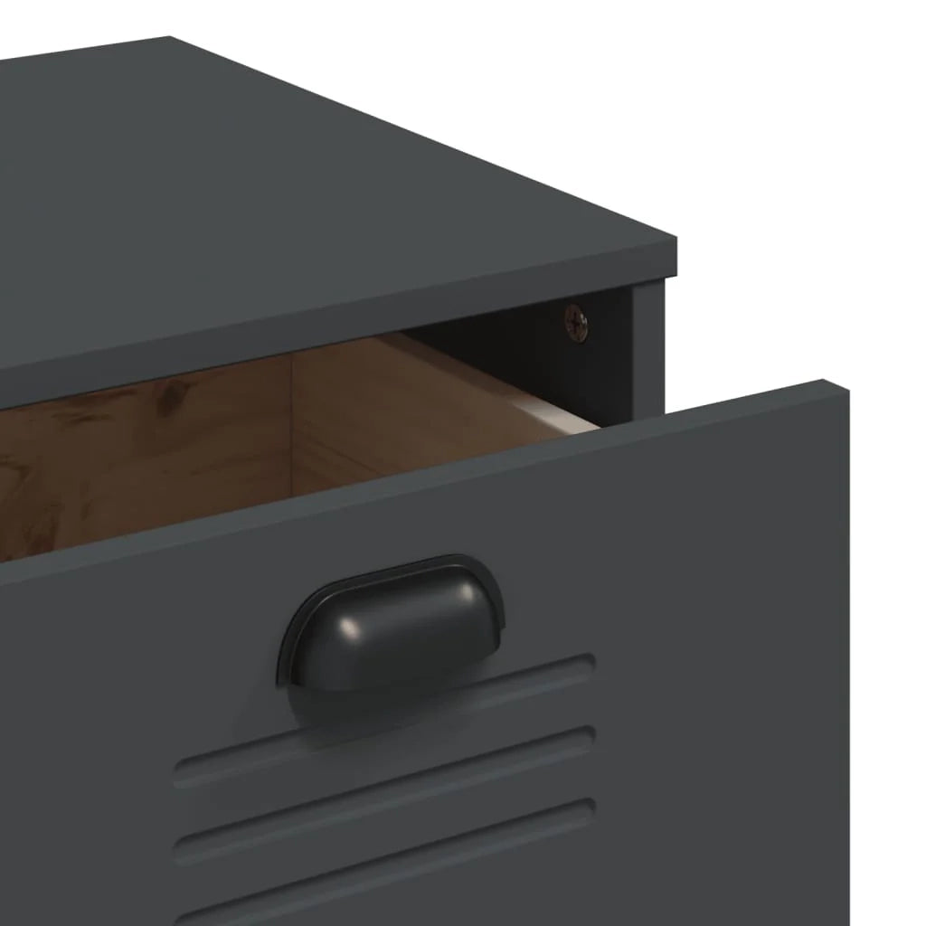 Credenza cassettiera cassettiera mobile contenitore organizer cucina soggiorno soggiorno 80 x 40 x 80 cm derivati ​​del legno antracite 02_0036625