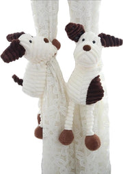 2 pezzi di tende per bambini con animali cartoon - Ringhiere decorative per camera da letto - Chiusura elastica con nodo - Decorazione per la camera dei bambini