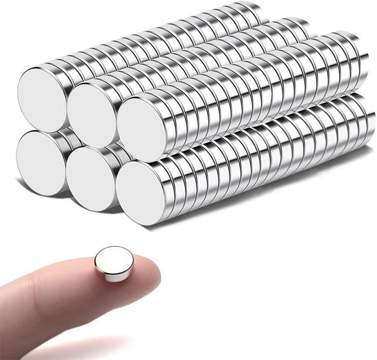 100 pezzi di magneti forti, neodimio, 2x1mm piccoli magneti forti per bacheca, hobby, foto.