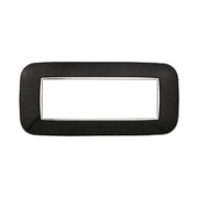 Placca Orbis Serie Moon 6P Colore Nero Brillante Compatibile Con Bticino Axolute