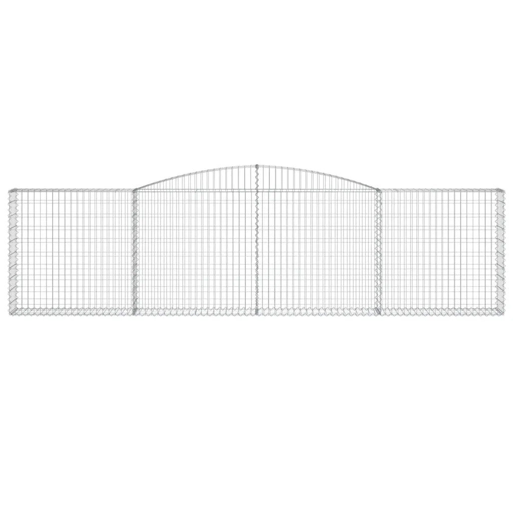 Cesti Gabbioni ad Arco 6 pz 400x30x100/120 cm Ferro Zincato 3146870