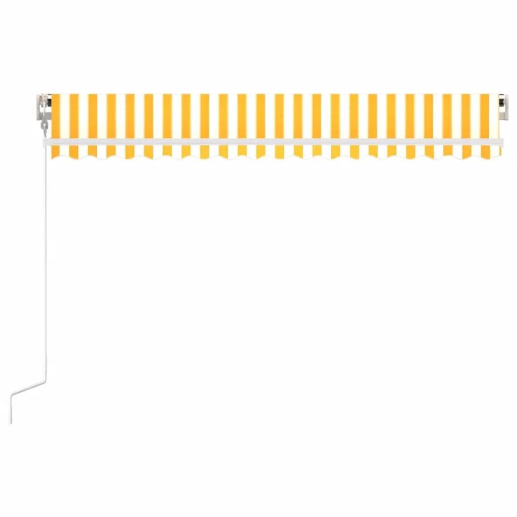 Tenda da Sole Retrattile Automatica 450x300 cm Gialla e Bianca cod mxl 58921