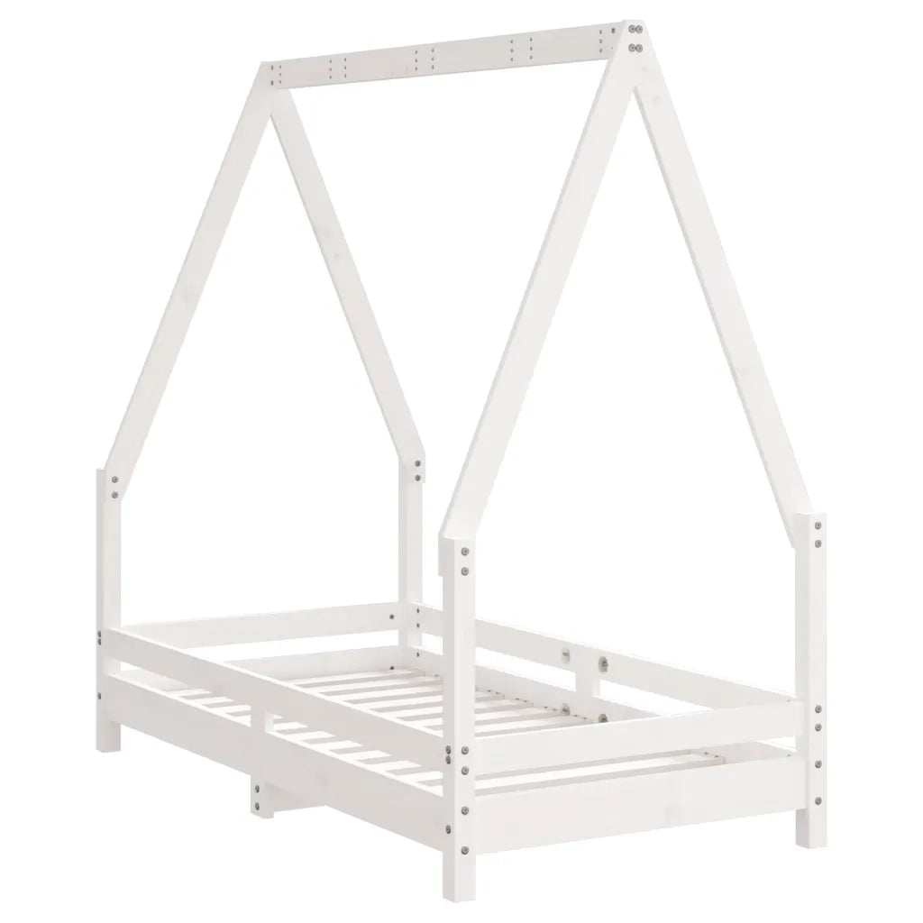 Giroletto per Bambini | Letto Infantile | Lettino Bianco 70x140cm in Legno Massello di Pino