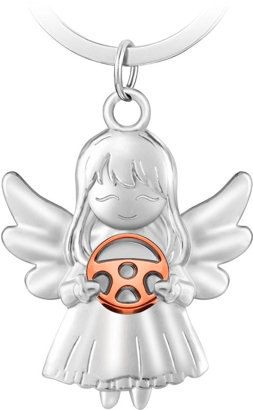 Portachiavi Fortunato - Protettore del Veicolo - Manubrio - Piastra di Protezione/Ruggine - Inox - Regalo - 4,5 cm