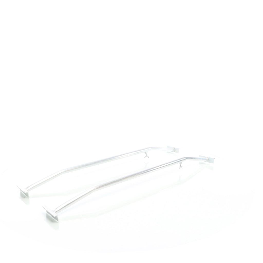 Staffe telo per rimorchi leggeri e carrelli appendice, 2 barre allungabili 100-145cm, in alluminio