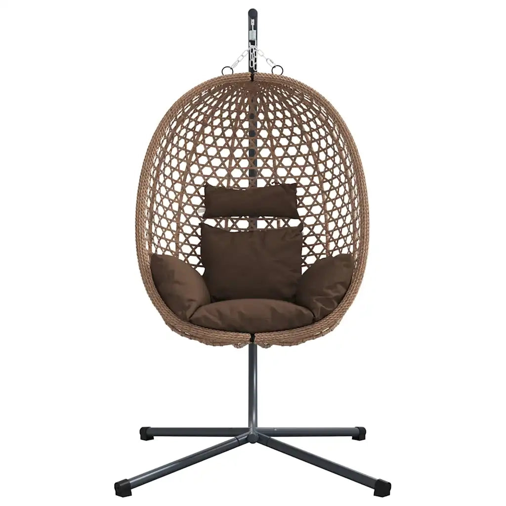 Sedia uovo sospesa Caffè 104 x 100 x 191 cm polyrattan 42003849