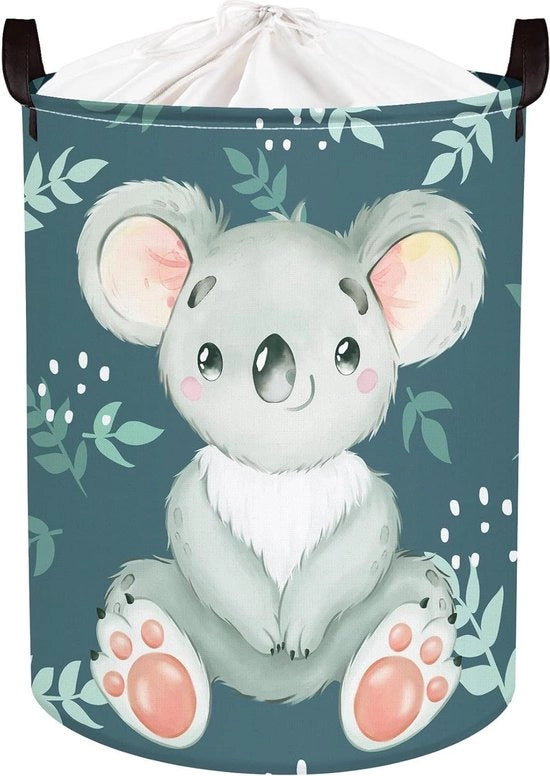 Detersivo per bambini - Scatola di conservazione giocattoli abbigliamento - Impermeabile pieghevole (36 x 45 cm koala)