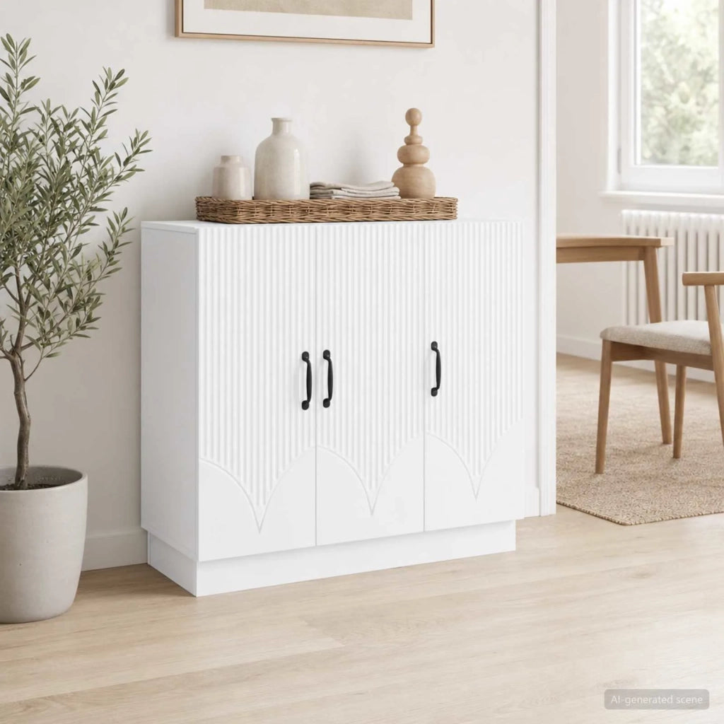 Credenza Bianco 89 x 34,5 x 77 cm Legno ingegnerizzato 895335