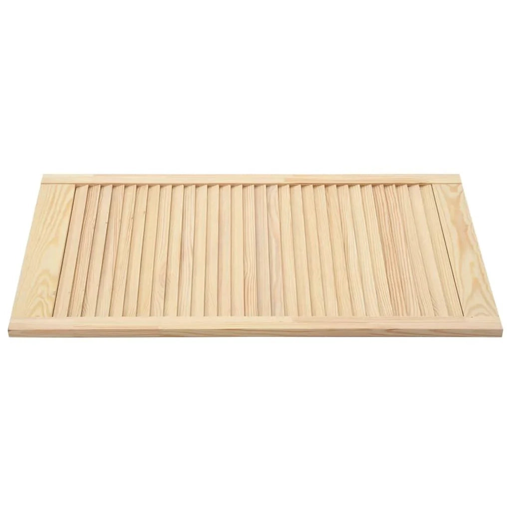 Porta a persiana in legno massello di pino anta per mobile anta per mensola rivestimento per armadio guardaroba paravento 99,3 x 49,4 cm 02_0003876