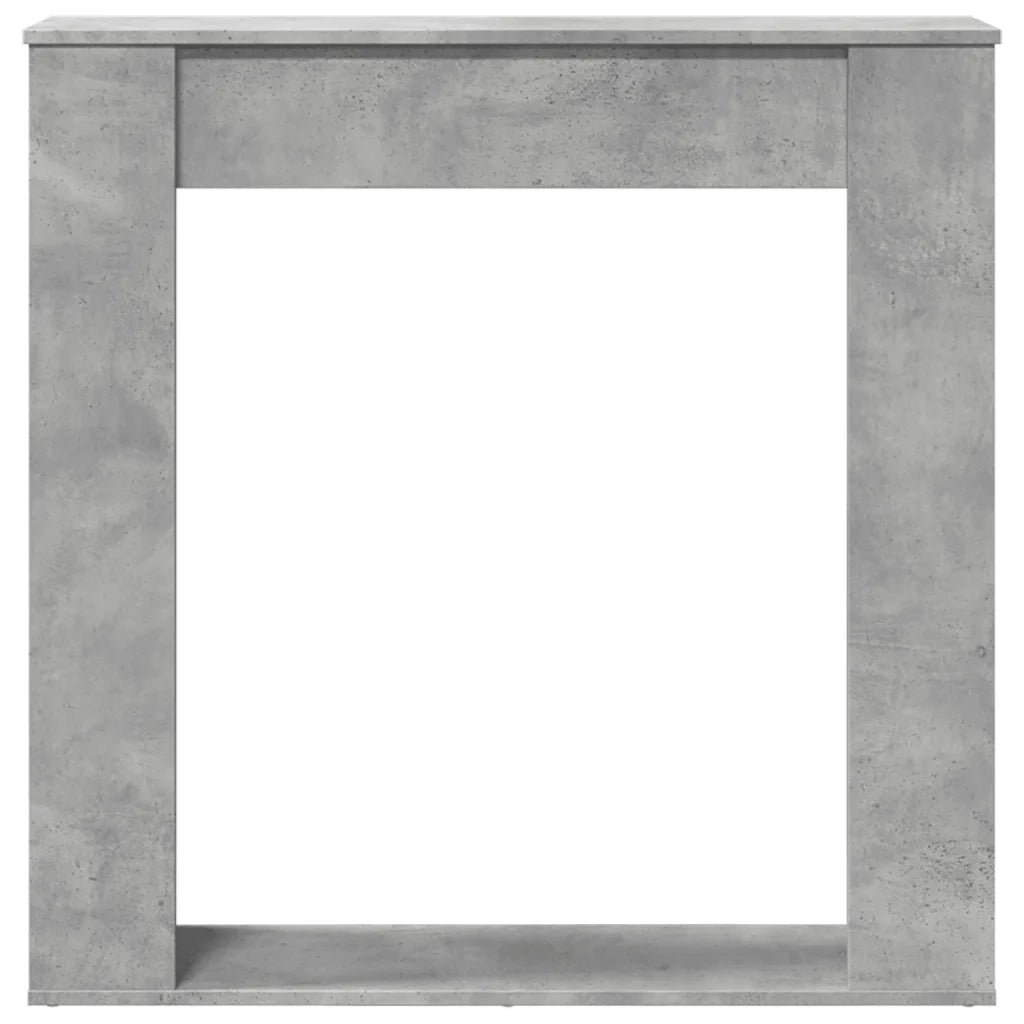 Cornice per Camino Grigio Cemento 100x20x100 cm in Truciolato 854574