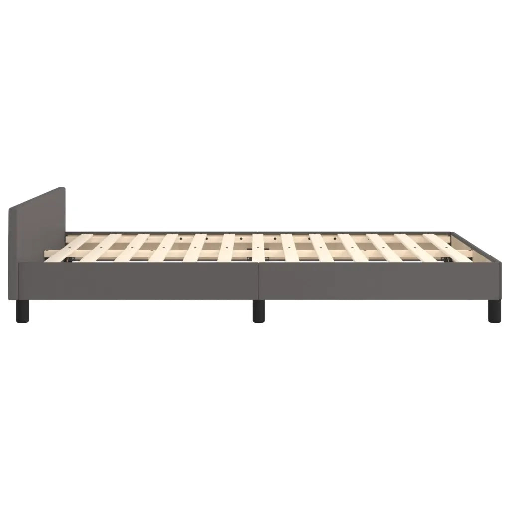 Giroletto senza Materasso Grigio 120x190 cm Similpelle
