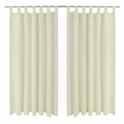 Tende Micro-Raso Crema 2 pezzi con Occhielli 140 x 245 cm cod mxl 67517