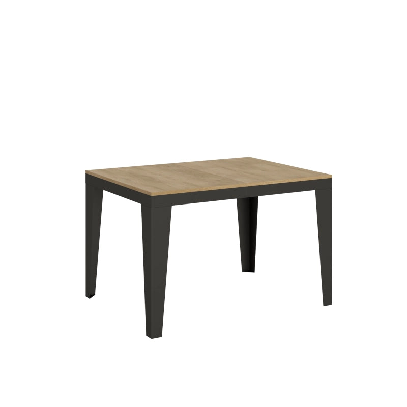 Tavolo allungabile 90x120/380 cm Flame Evolution telaio Antracite - Quercia Natura