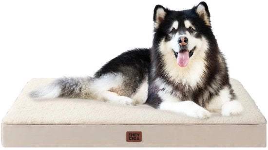 Letto per cani XXL per grandi cani 120x74x9cm, cuscino per cani lavabile con pelo, materasso per cani per uso in banco, pelo di cammello