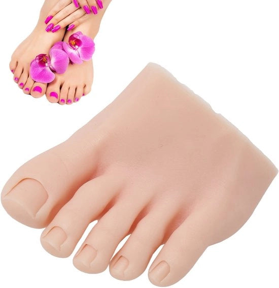 Esempio di Pratica per Piede Flessibile - Piede di Etalage in Silicone - Piede di Etalage a Mezzo Piede - Esempio di Pratica per Arte del Trucco delle Unghie - Riciclabile e Sostenibile