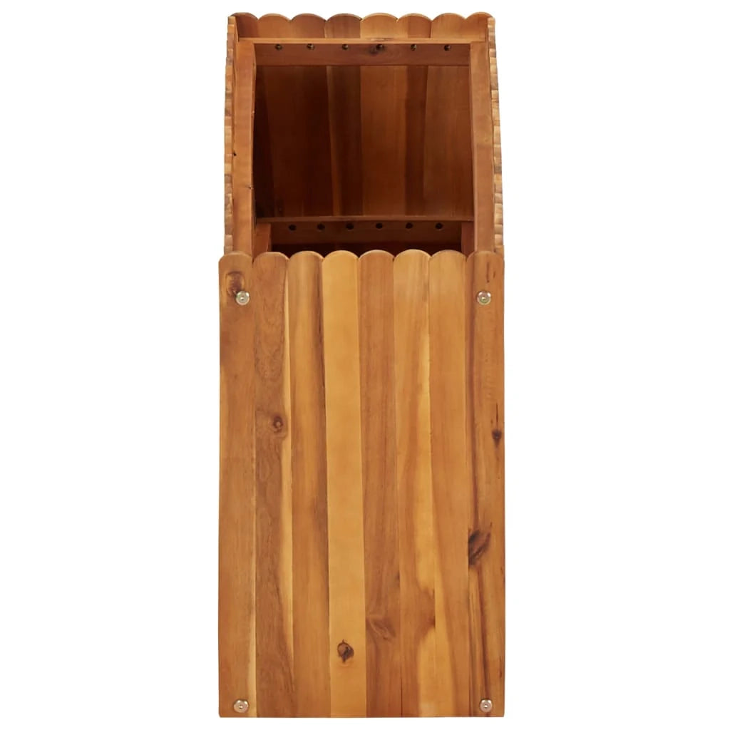Fioriera rialzata per piante e fiori giardino 100 x 30 x 50 cm legno massello di acacia 02_0000975