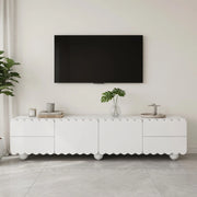 Cassettiera TV bianca in MDF e truciolare lunghezza 175 cm