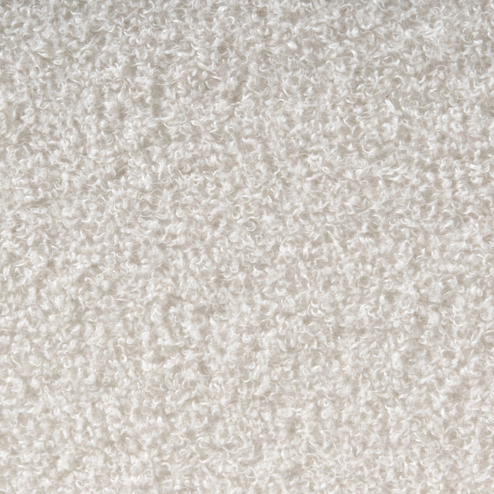 Letto matrimoniale con contenitore in tessuto bouclè bianco sporco 180 x 200 cm portaoggetti stile moderno