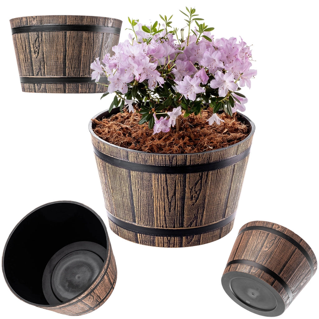 Vaso da fiori KADAX, grande vaso da giardino per fiori, copertura in plastica per vaso da fiori 30 cm