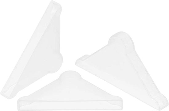 Protezioni angolari in plastica - Set da 20 pezzi - Per vetro, specchi, piastrelle - Bianco - Protezione per arredi - Sicurezza per bambini