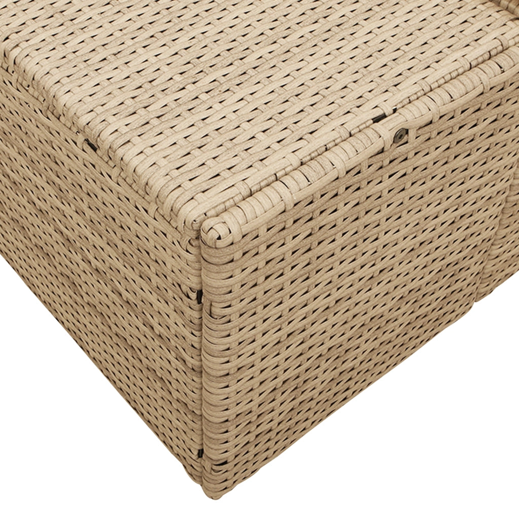 Divano da giardino per 2 persone con cuscini in polirattan beige