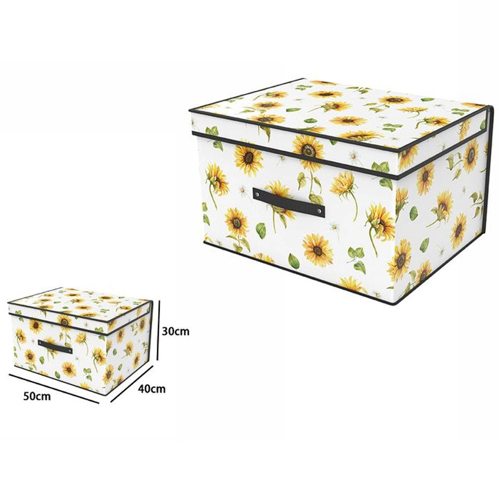 Trade Shop - Box Scatola Salvaspazio Armadio Contenitore Porta Oggetti Organizer 50x40x30 Cm -