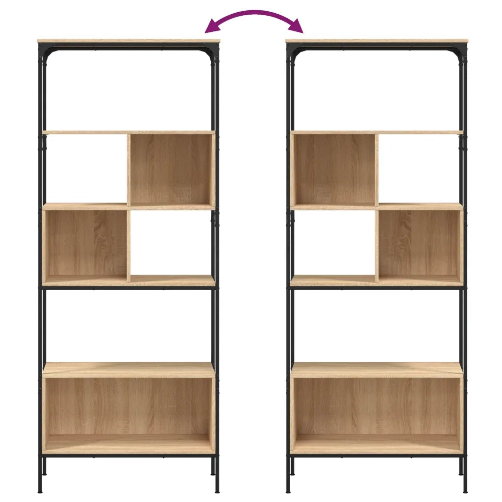 Libreria 5Ripiani Rovere Sonoma 76x33x188,5cm Legno Multistrato 839004