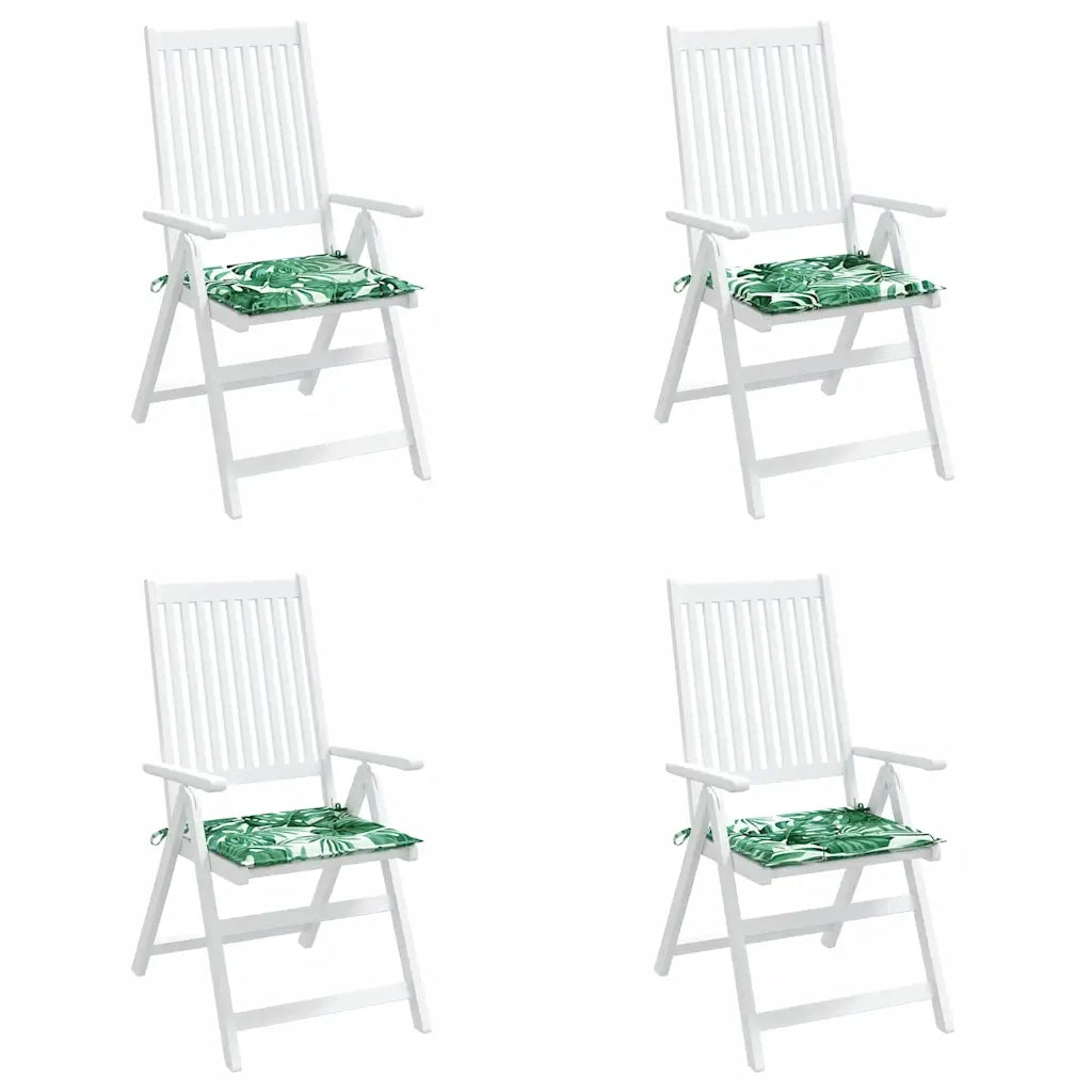Cuscini per sedie 4 pz Tessuto Oxford Motivo Foglia 361069