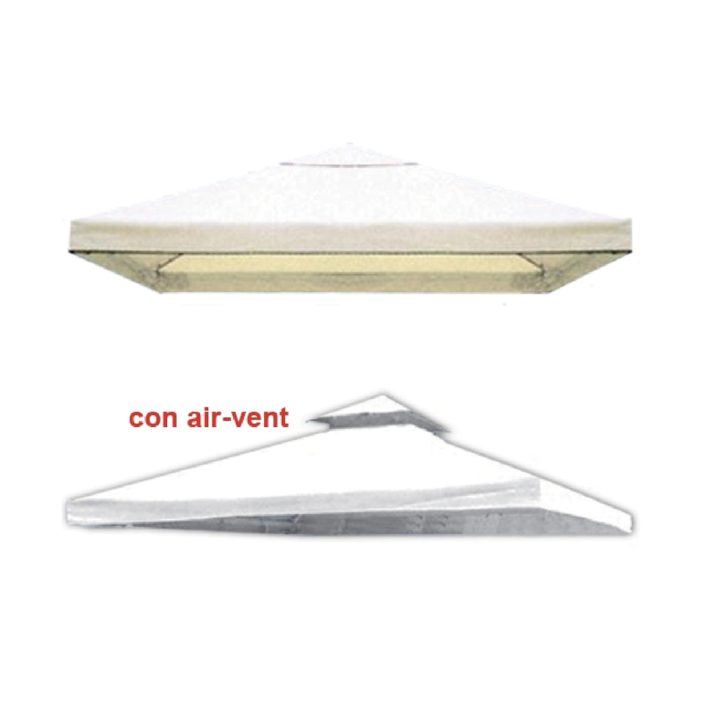 Telo con airvent per gazebo 3x3 mt