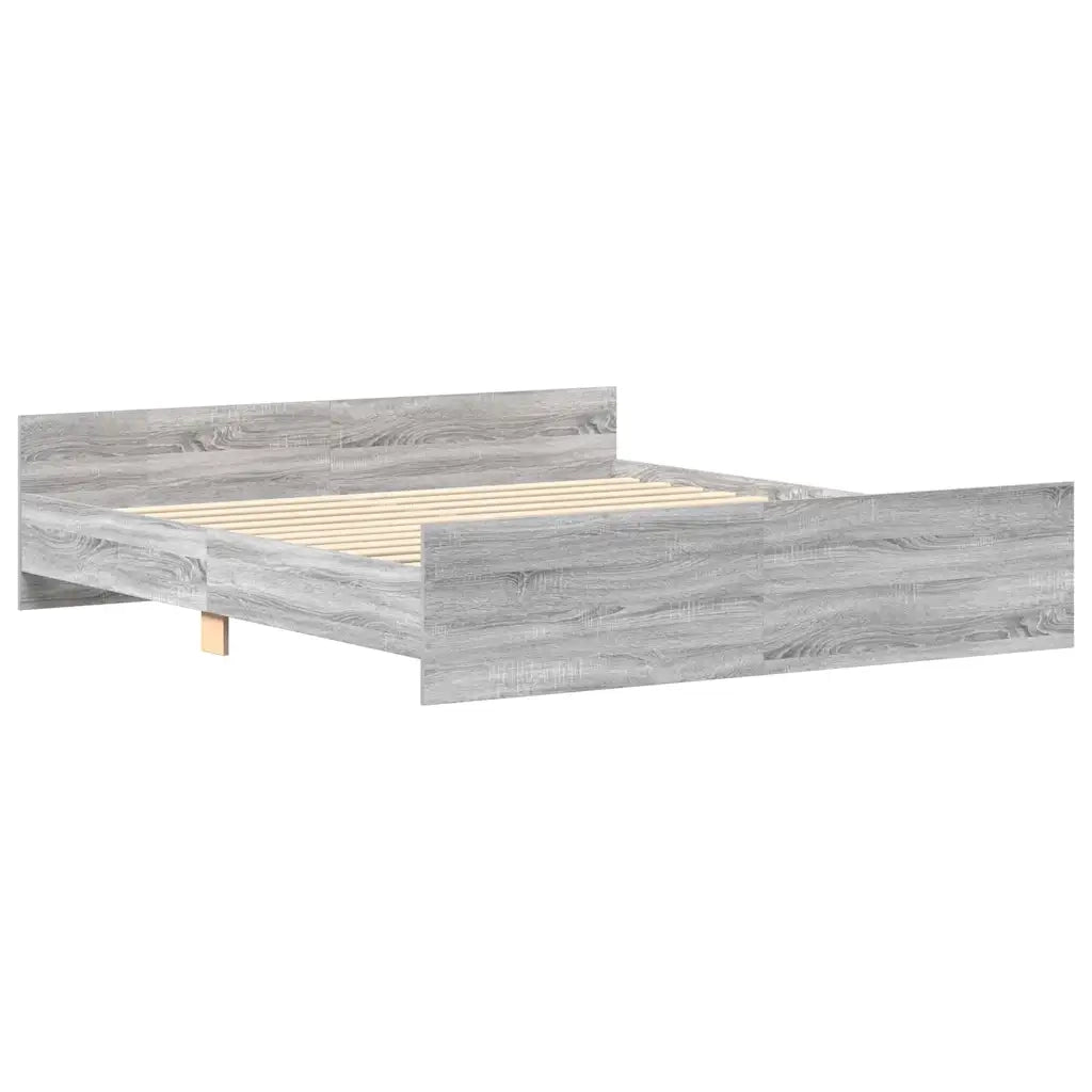 Giroletto con Testiera e Pediera Grigio Sonoma 180x200 cm 3203773
