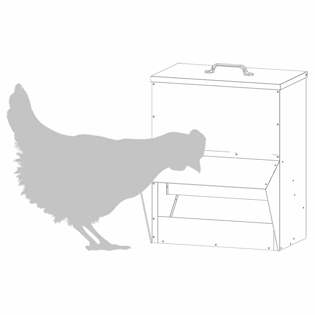 Feeder per pollo Verde oliva 20 x 25 x 35 cm CFW7226534
